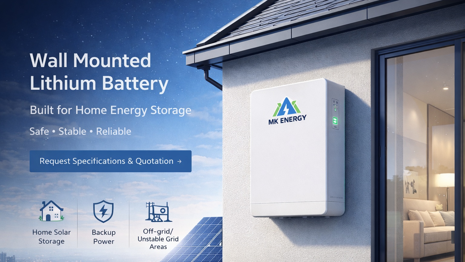 51.2V 315Ah Wall Mounted Lithium Battery