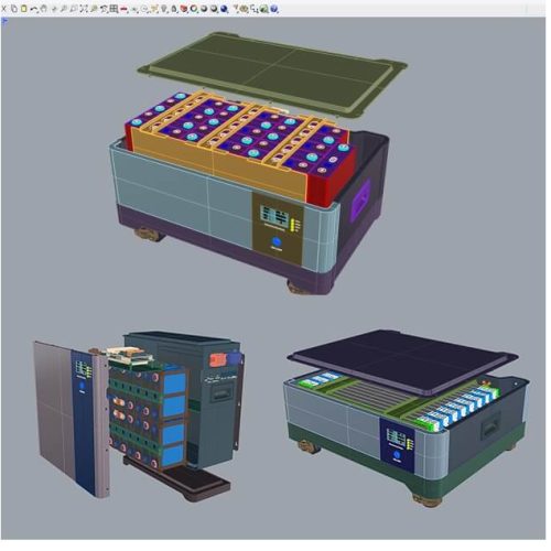 Lithium Battery 3D Design